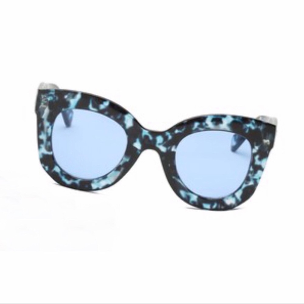 NWT Cat Eye Round Oversized Sunglasses 100% UVA & UVB Protection - Picture 4 of 15